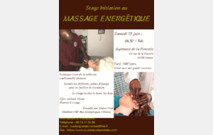Stage de massage énergétique
